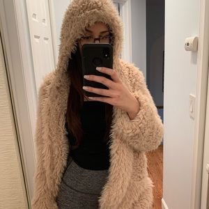 Cozy Mid Length Fuzzy Jacket